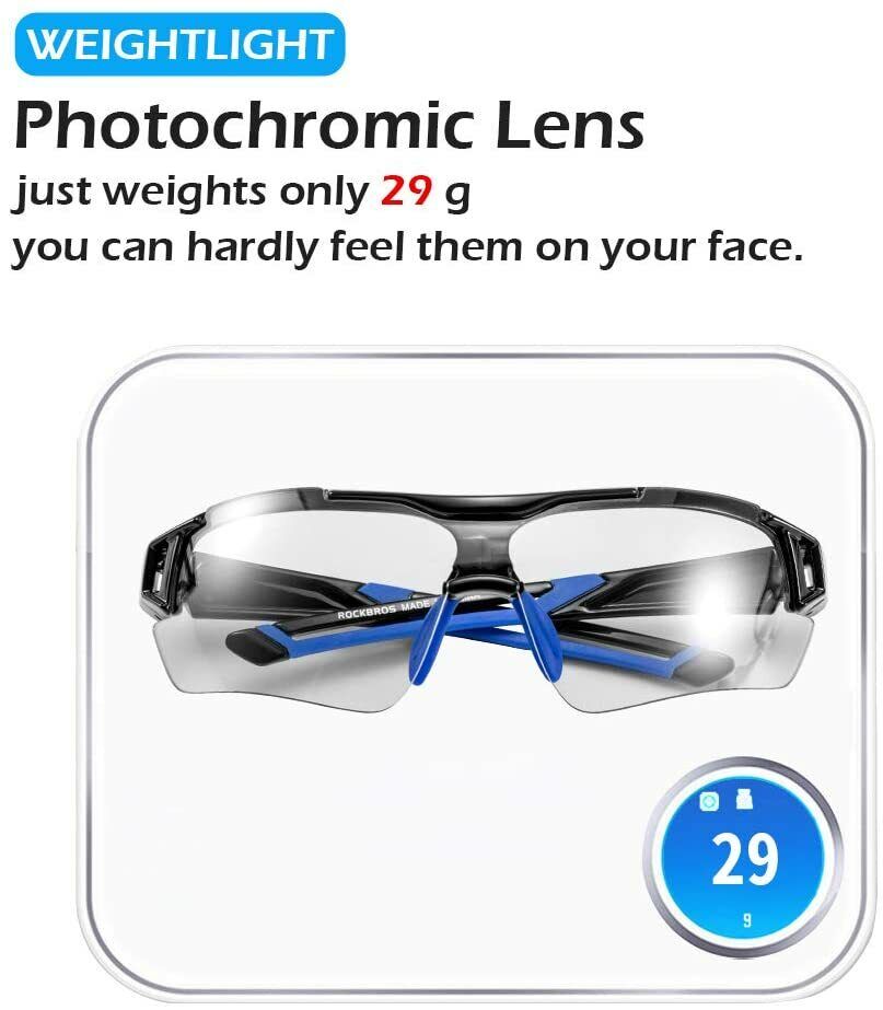 ROCKBROS Cycling Photochromic Glasses Sport Sunglassess Bike Glasses Driving Fishing UV400 Men Women - ROCKBROSUSA