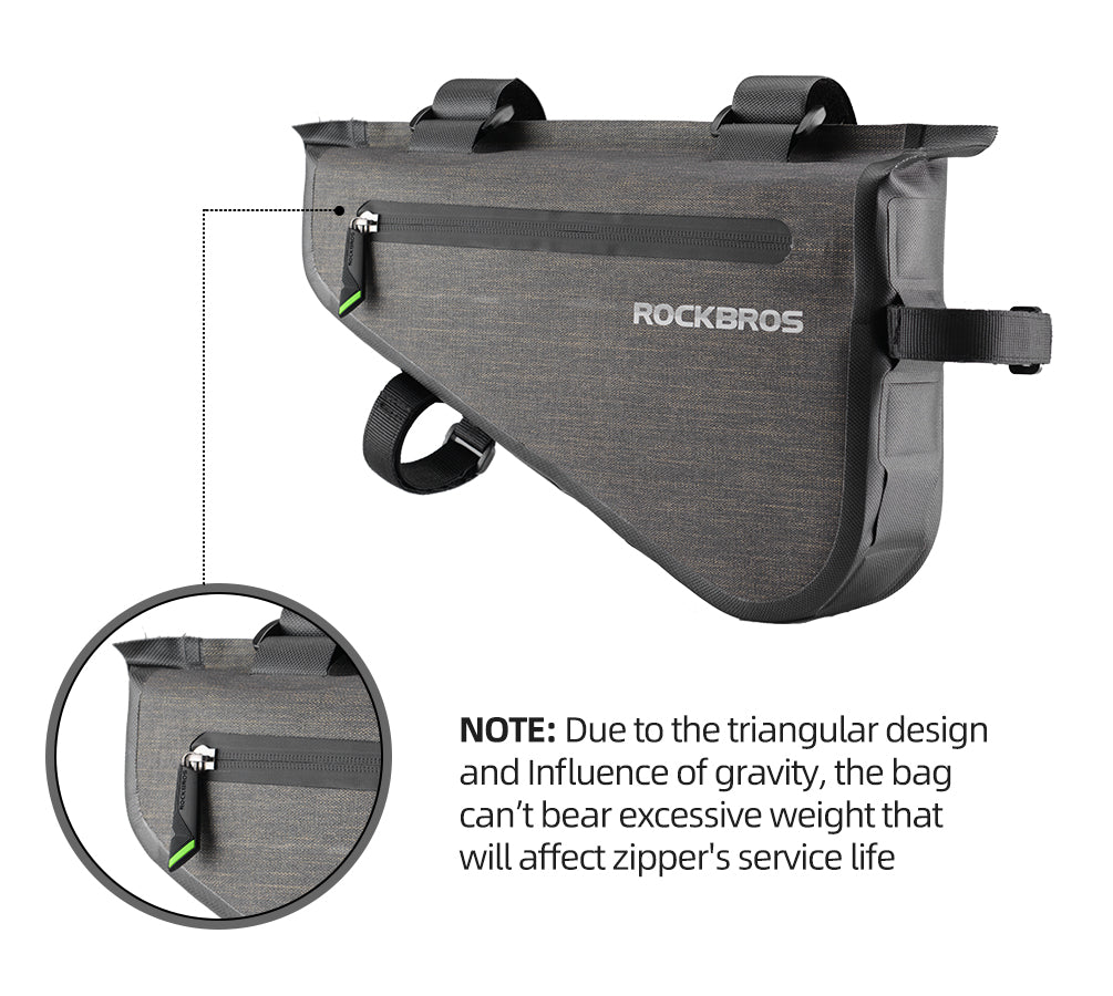 ROCKBROS Bike Frame Triangle Large Cycling Bag 5-8L