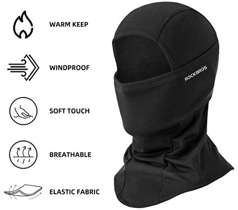 ROCKBROS Balaclava Unisex Fleece Ski Mask, Windproof Face Mask