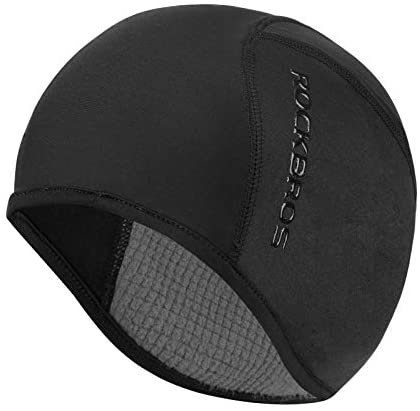 ROCKBROS Helmet Liner Cycling Skull Cap Winter Thermal Fleece Cycling Cap for Men Women Headwear for Running Skiing & Winter Sports