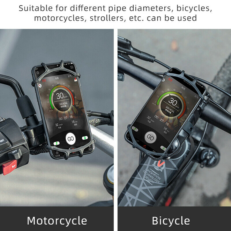 ROCKBROS Bike Phone Holder 360 Degree Adjustable Silicone Cycling Bubber Holder