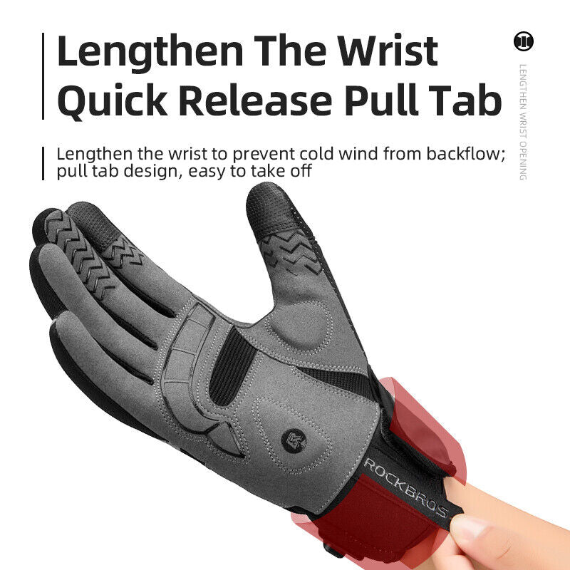 ROCKBRS Winter Gloves Cycling Electric Heated Glove USB Rechargeable Touchscreen - ROCKBROSUSA