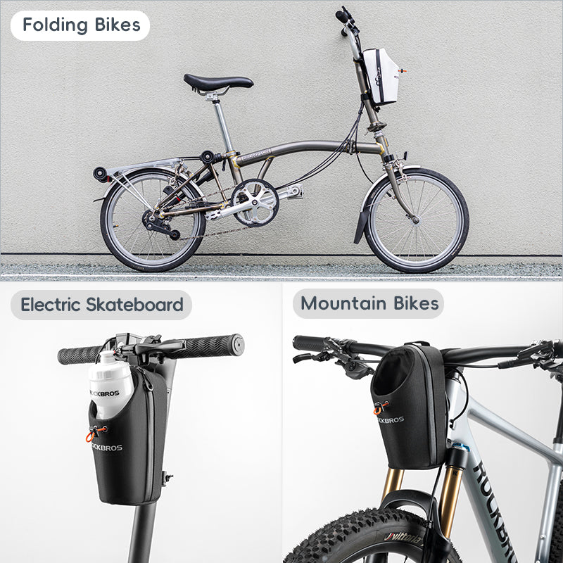 ROCKBROS Bicycle Handlebar Bag 1.5L Water Bottle Bag Folding Bike Front Bag - ROCKBROSUSA