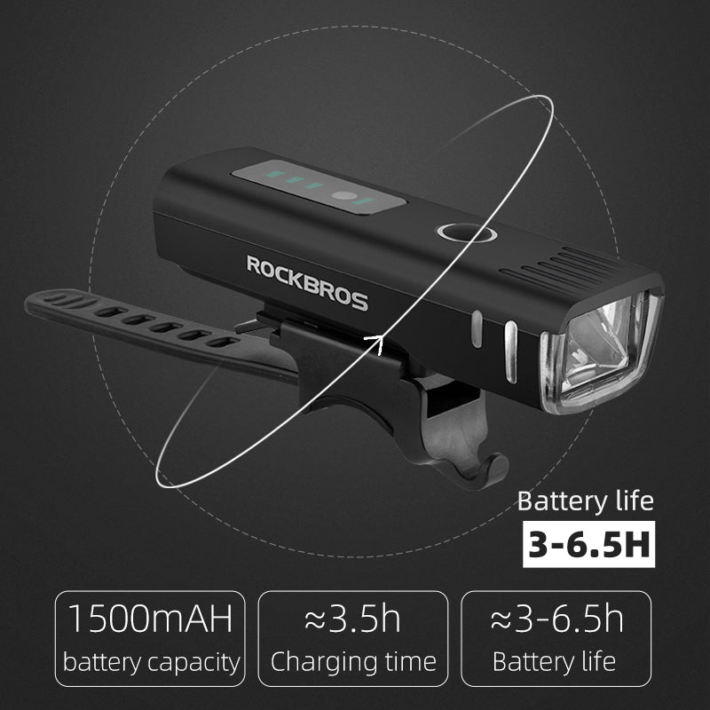 ROCKBROS Smart Sensing Front Bicycle Headlight QD-250LM - ROCKBROSUSA