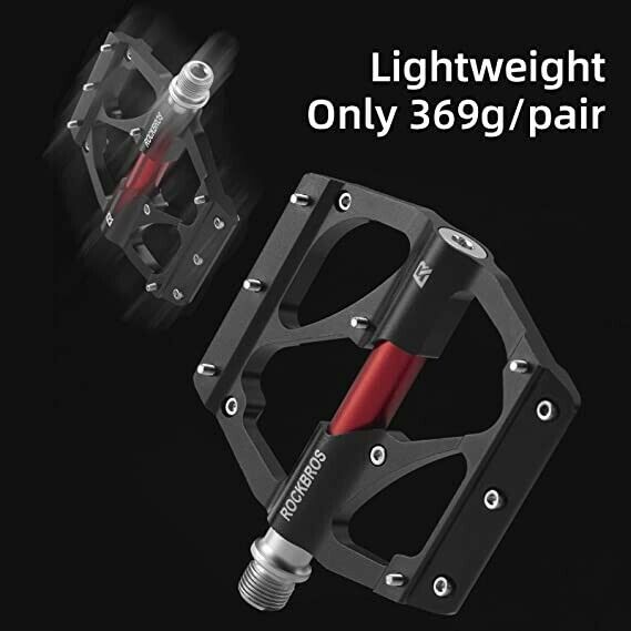 ROCKBROS Super Lightweight Bike Pedals in Black or Red (Pair) - ROCKBROSUSA