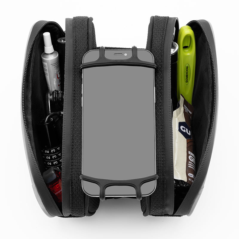 ROCKBROS Bike Front Frame Phone Mount Bike Pouch with 360° Rotation Phone Holder - ROCKBROSUSA