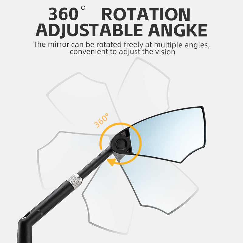 ROCKBROS Adjustable Bike Mirror Anti-Glare 360-Degree Rotation - ROCKBROSUSA