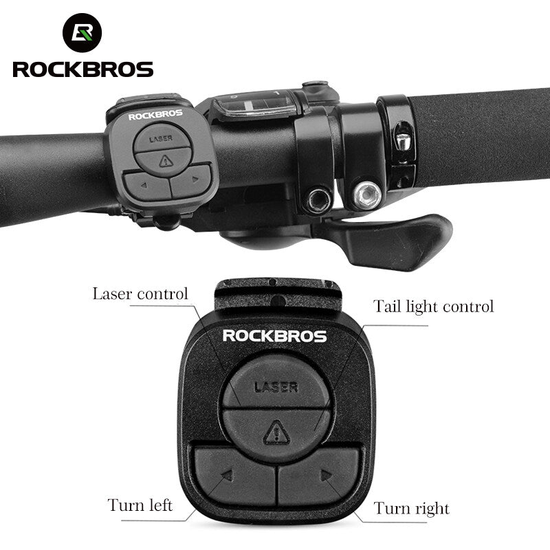 ROCKBROS 1000 Lumen Front Bike Light & Rear Light with Remote Control