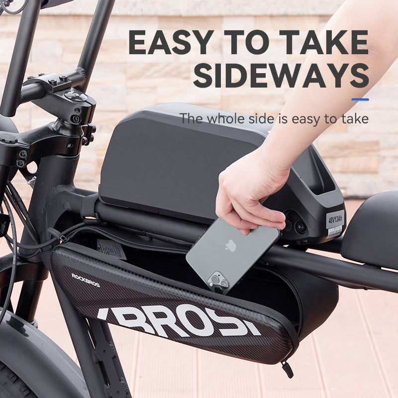 ROCKBROS E-Bike Bag top Tube Front Frame Bag Black Waterproof 4.5L Beam Storage Package - ROCKBROSUSA