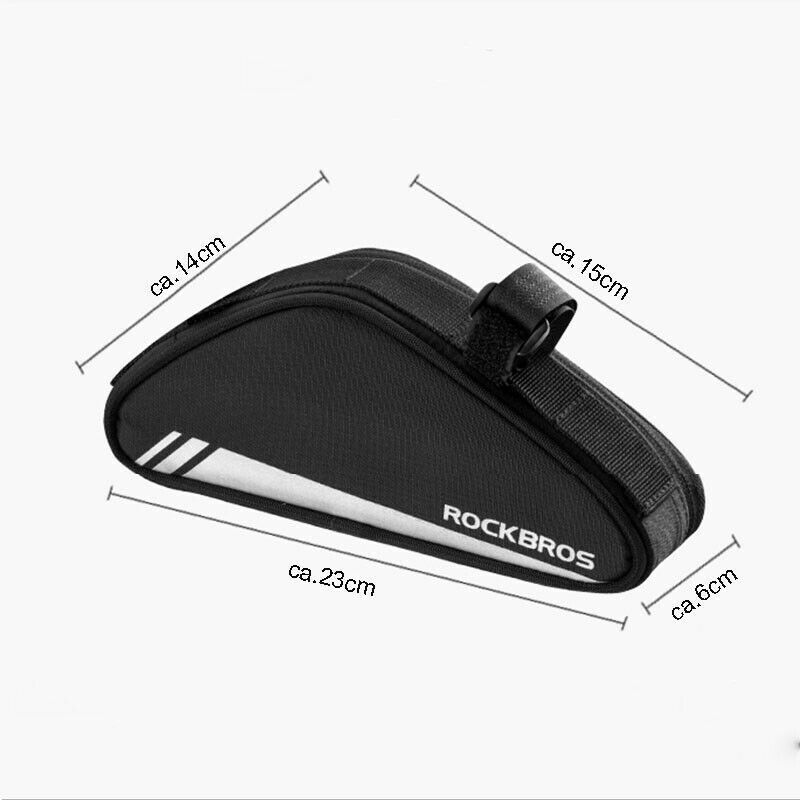 ROCKBROS 0.7L Bicycle Frame Bag - Reflective, Tool-free Install - ROCKBROSUSA