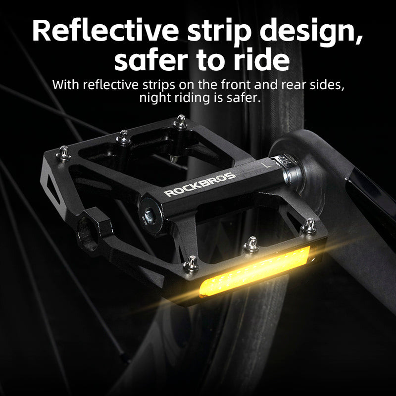 ROCKBROS Anti-Skid Aluminum Alloy Bike Pedals - Waterproof, Multiple Colors - ROCKBROSUSA