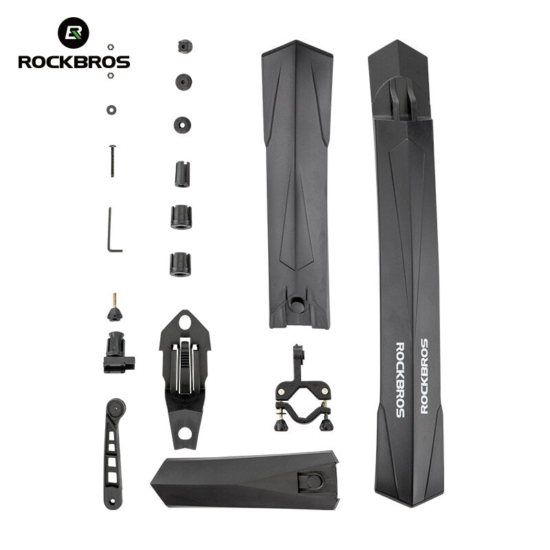 ROCKBROS MTB Bicycle Fender with LED Light - Rear Front Mudguard - ROCKBROSUSA