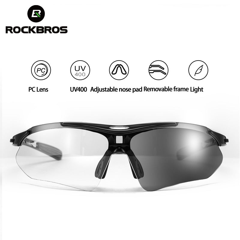 ROCKBROS Cycling Sunglasses Bicycle Photochromic Glasses Full Frame Eyewear - ROCKBROSUSA