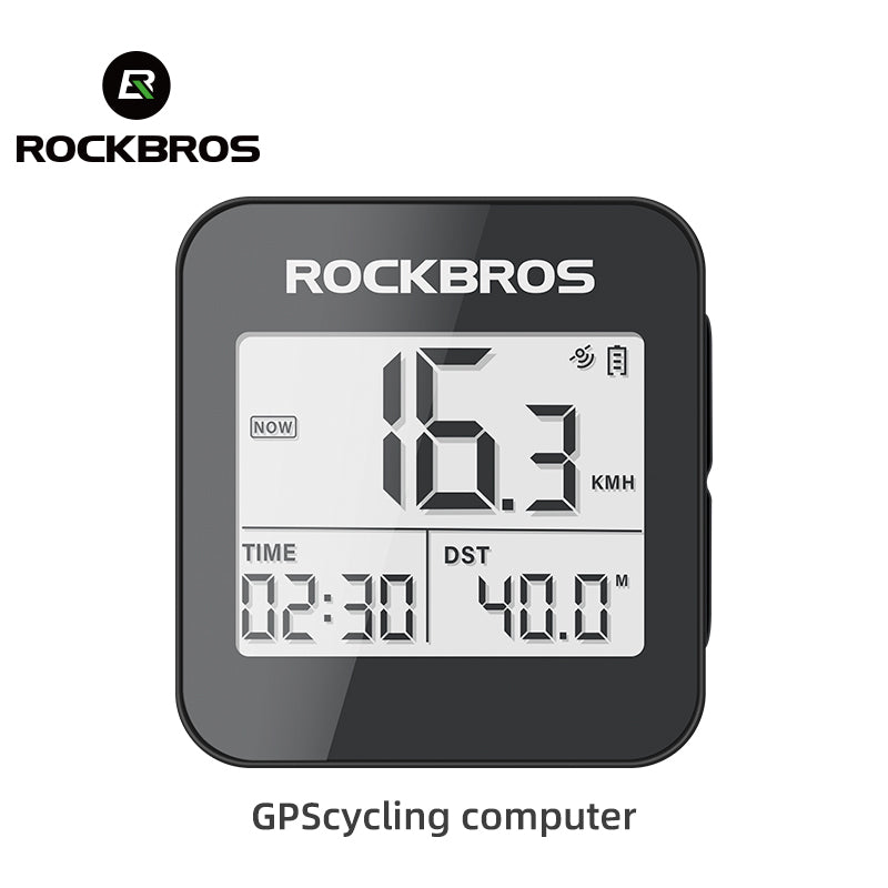 ROCKBROS Smart GPS Speedometer for MTB Road Bike IPX6 Waterproof Backlight Cycling Computer ABS Lightweight Wireless 20 Hours Long Battery Life Bicycle Speedometer with Bracket