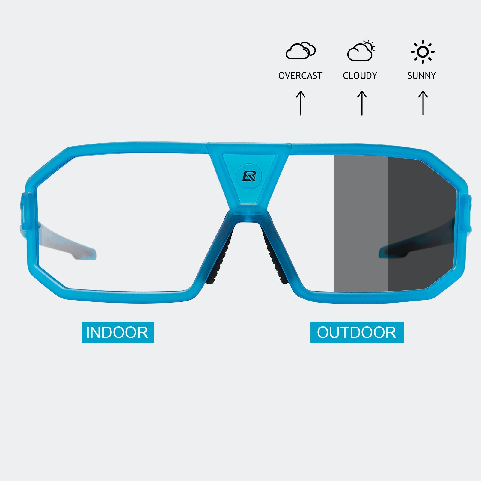 ROCKBROS-Ultralight Full Frame Photochromic Sunglasses