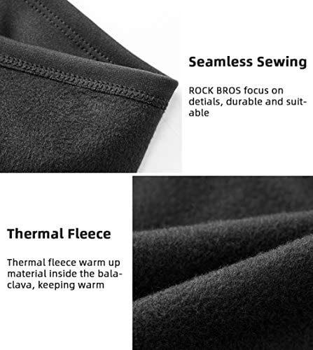 ROCKBROS Balaclava Unisex Fleece Ski Mask, Windproof Face Mask