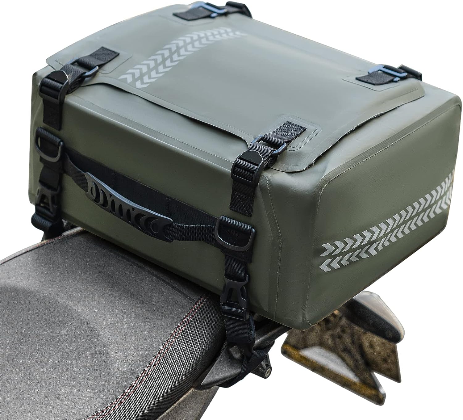 ROCKBROS Motorcycle Seat Bag Luggage Pannier Dry Bag Tail Bag Waterproof 30L Universal MotorBike Bag Army Green - ROCKBROSUSA