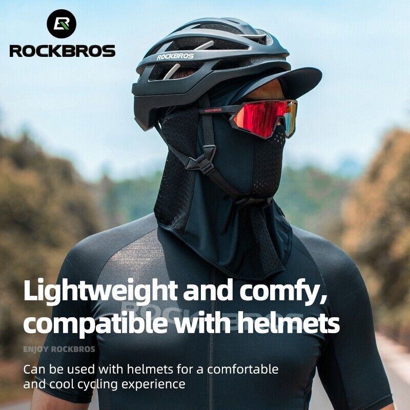 ROCKBROS Cycling Ice Silk Balaclava Face Mask Motorcycle Bicycle Sunshade Headwear Breathable - ROCKBROSUSA