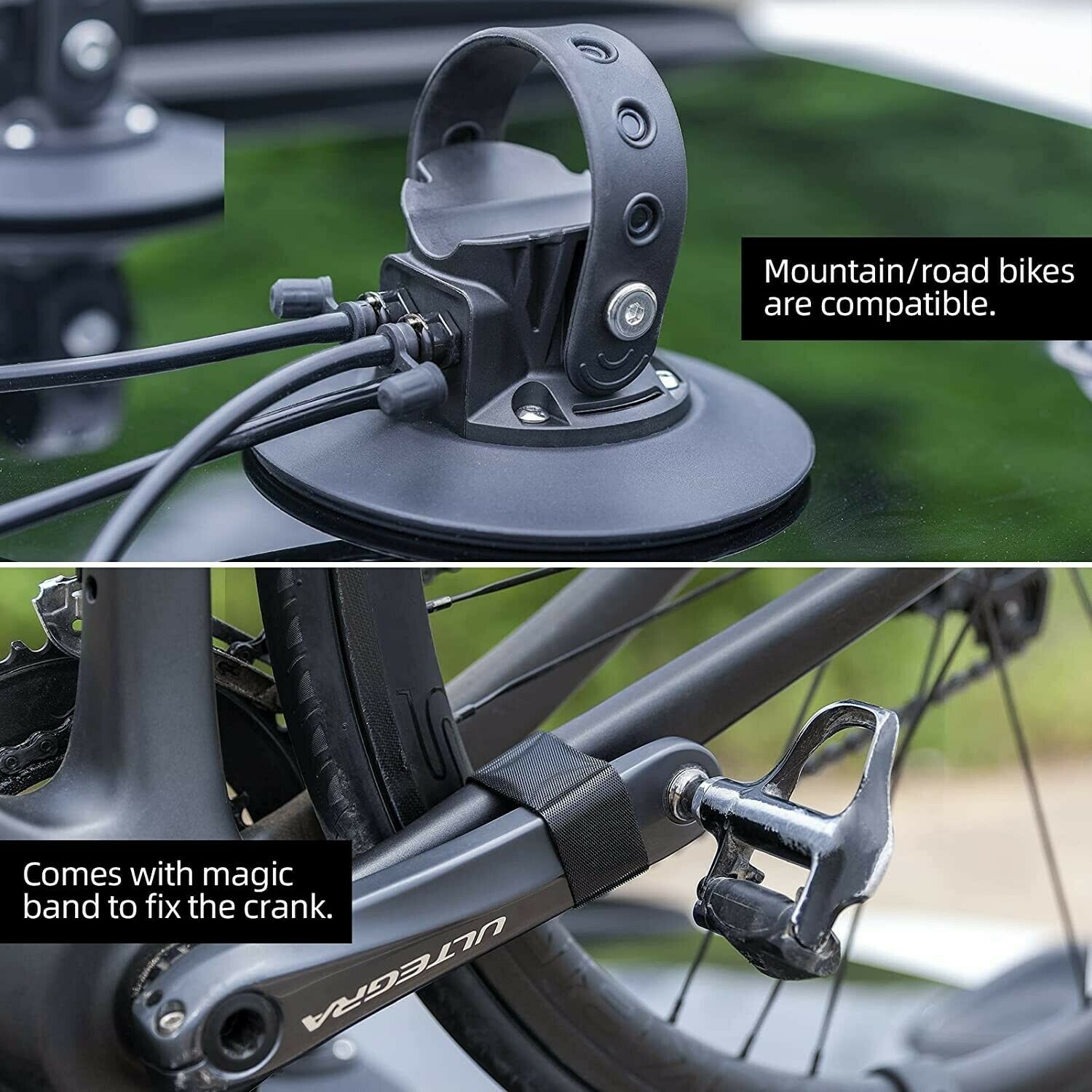 ROCKBROS Electric Suction Cup Roof Rack for 1-3 Bikes