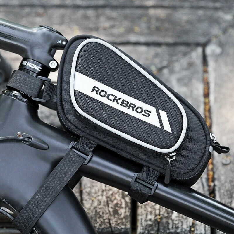 ROCKBROS Cycling Bike Top Front Tube Bag Waterproof Big Capacity Cycling Frame Bag Black - ROCKBROSUSA