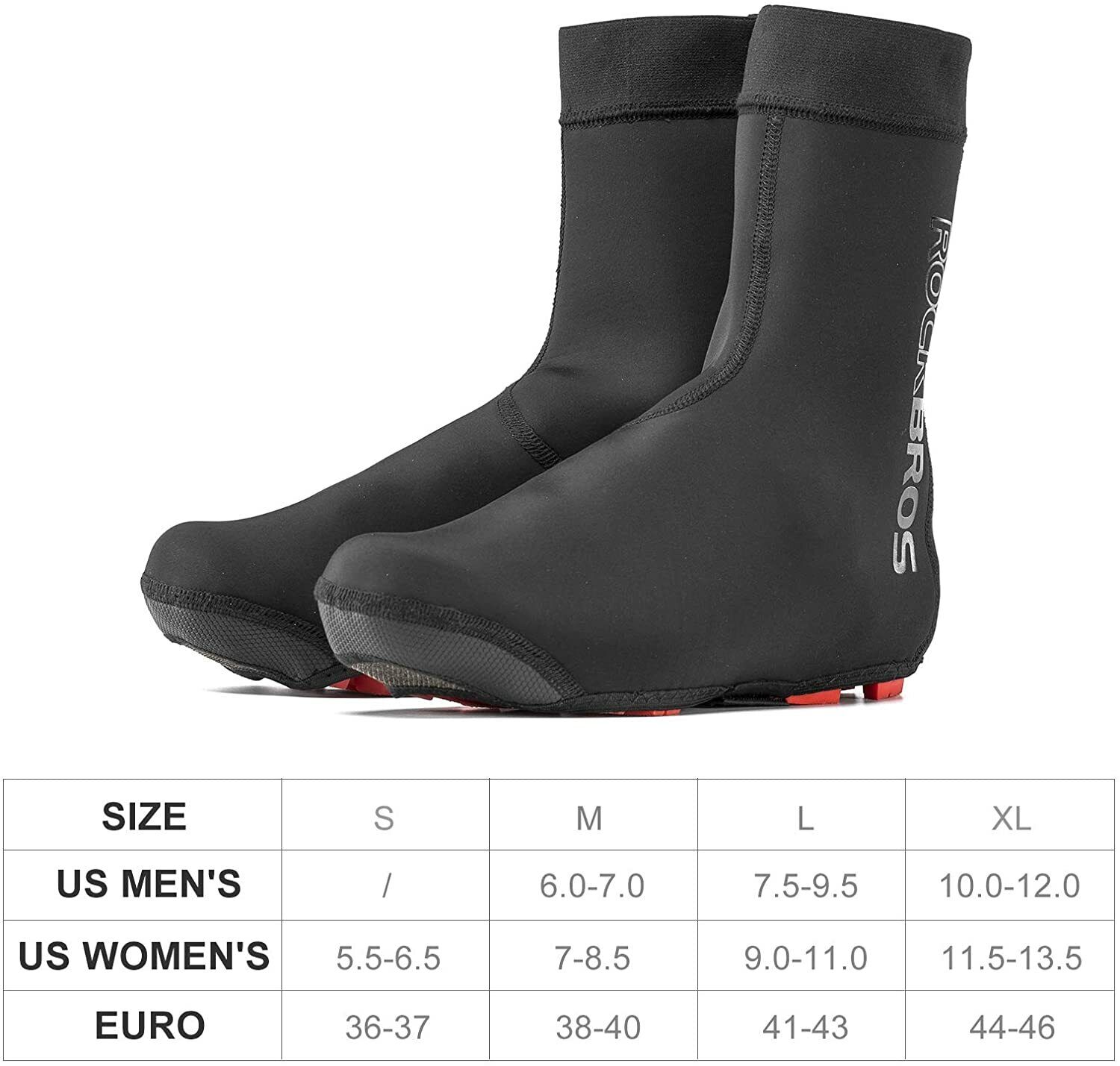 ROCKBROS Cycling Bike Shoe Cover Warm Sport Fleece Road Race Windproof Overshoes - ROCKBROSUSA