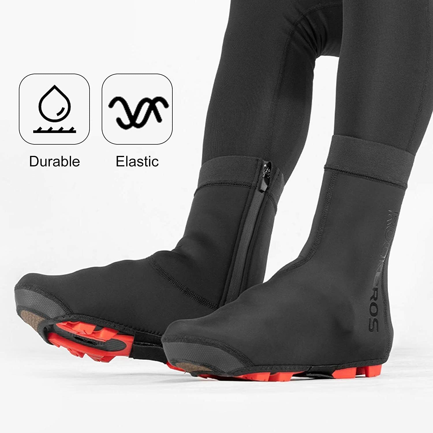 ROCKBROS Cycling Bike Shoe Cover Warm Sport Fleece Road Race Windproof Overshoes - ROCKBROSUSA