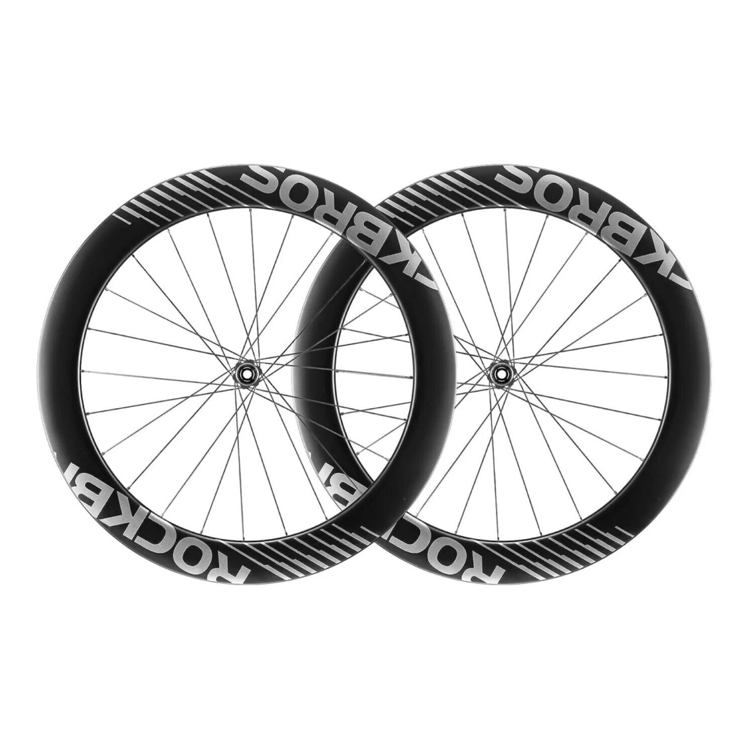 ROCKBROS Road Bike Carbon Fiber Wheels 700C Carbon Fiber Disc Brake 65mm Wheelsets Clincher