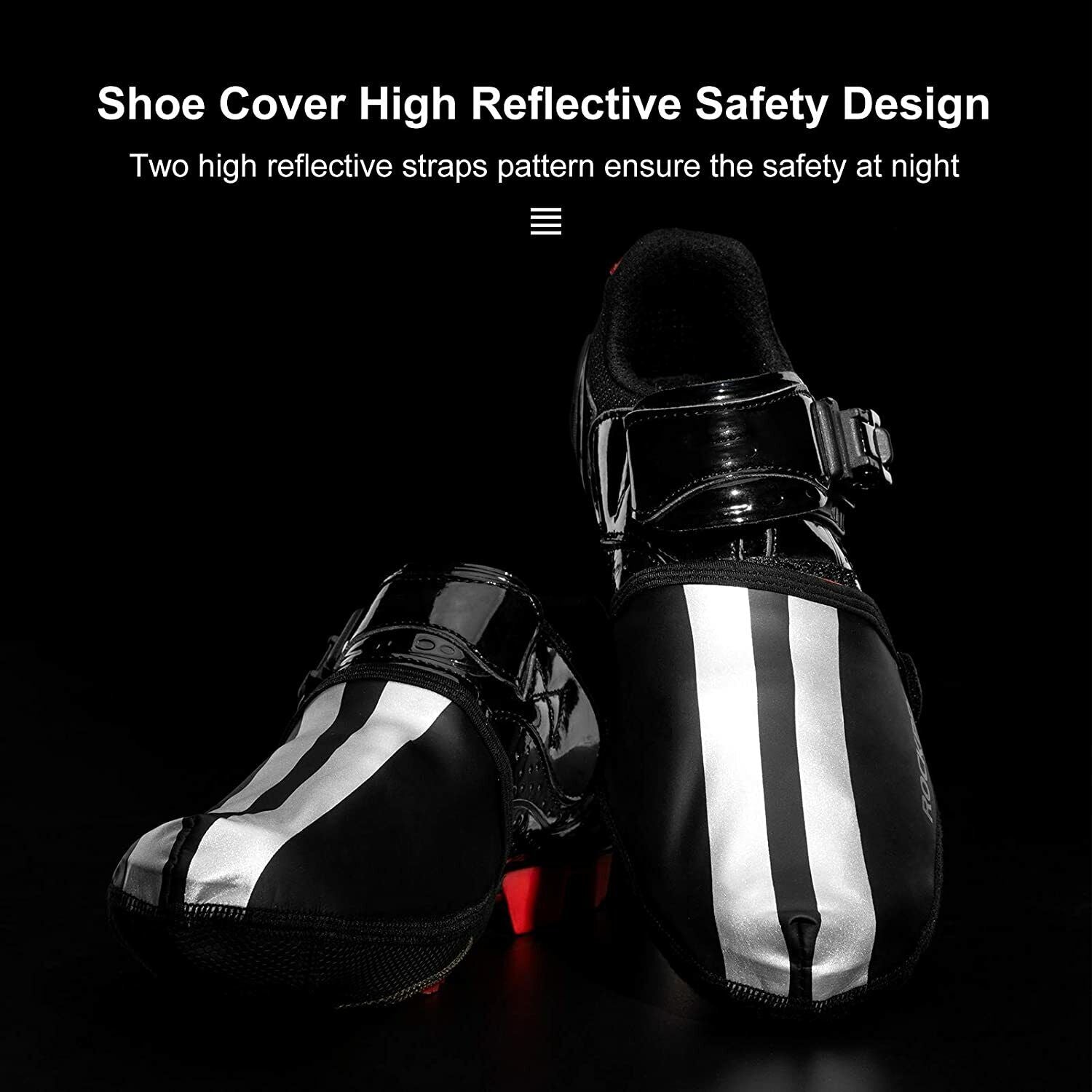 ROCKBROS Cycling Shoe Covers Thermal Toe Cover Warmers Waterproof Bike Overshoes - ROCKBROSUSA