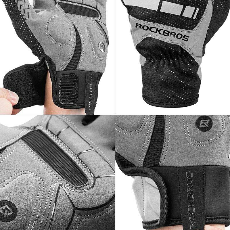 ROCKBROS Winter Touch Screen Gloves Snowboard GlovesThermal Glove waterproof-S173BGR