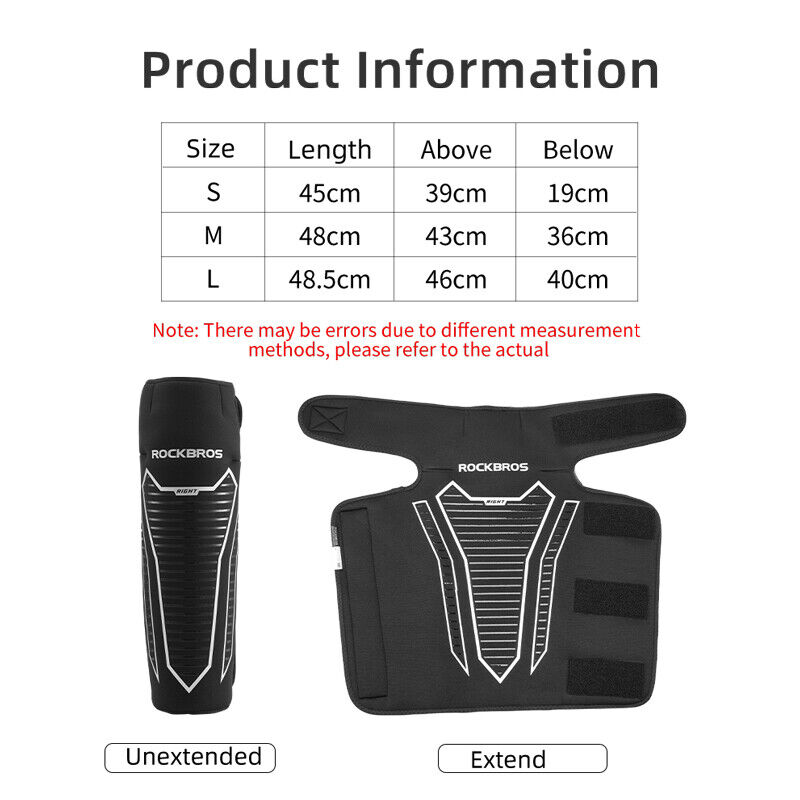 ROCKBROS Warm Knee Pads Winter Leg Covers Fleece Thermal Windproof Reflective - ROCKBROSUSA