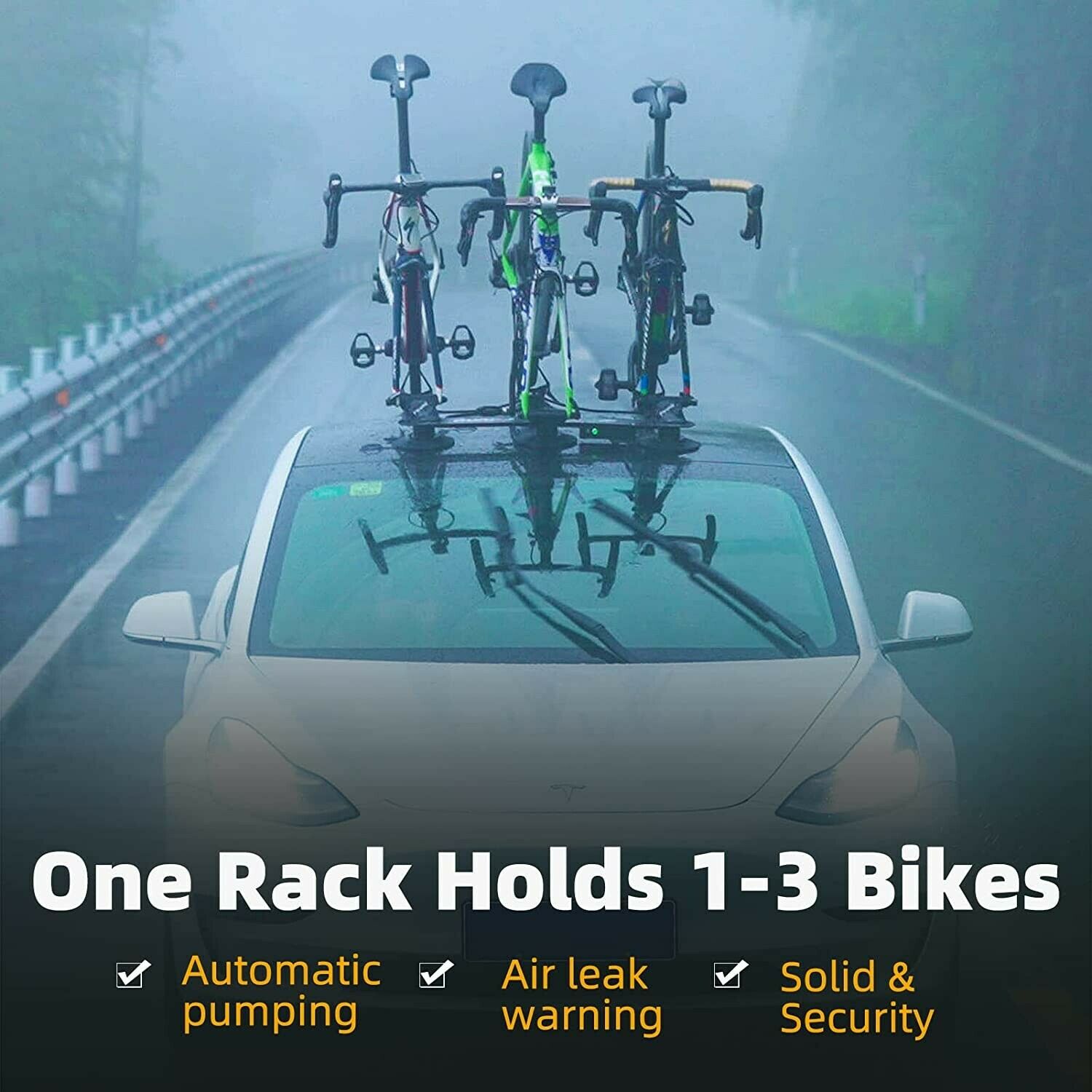 ROCKBROS Electric Suction Cup Roof Rack for 1-3 Bikes - ROCKBROSUSA