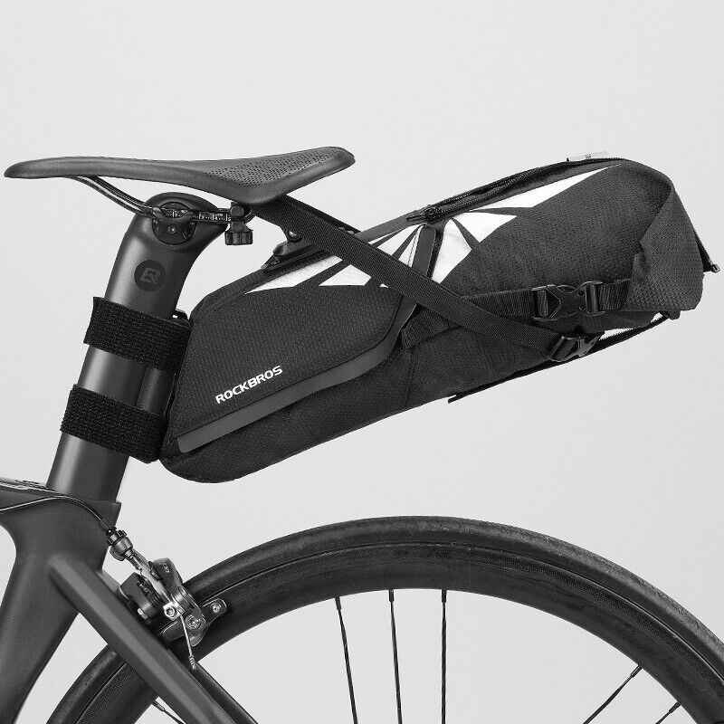 ROCKBROS Bike Saddle Bag Foldable 8L Waterproof Bicycle Seat Bag Tail Bag - ROCKBROSUSA