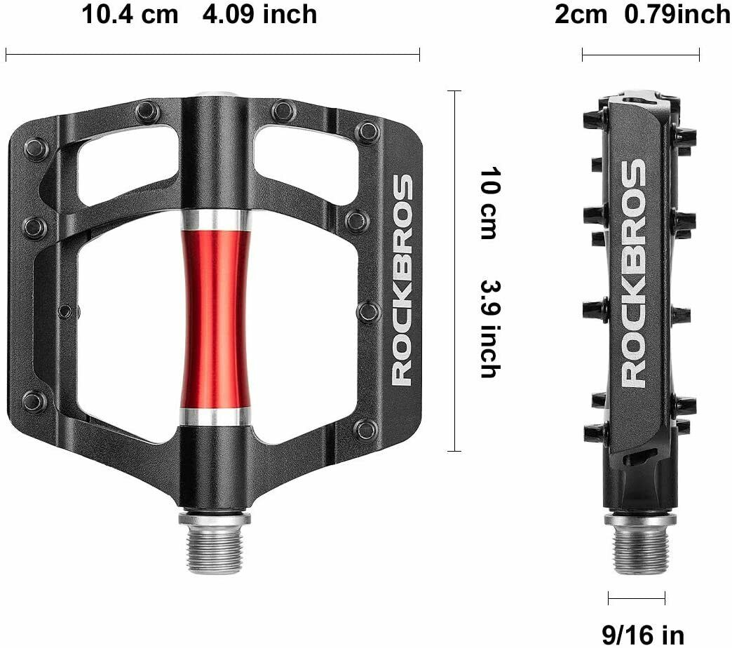ROCKBROS Super Lightweight Bike Pedals in Black or Red (Pair) - ROCKBROSUSA