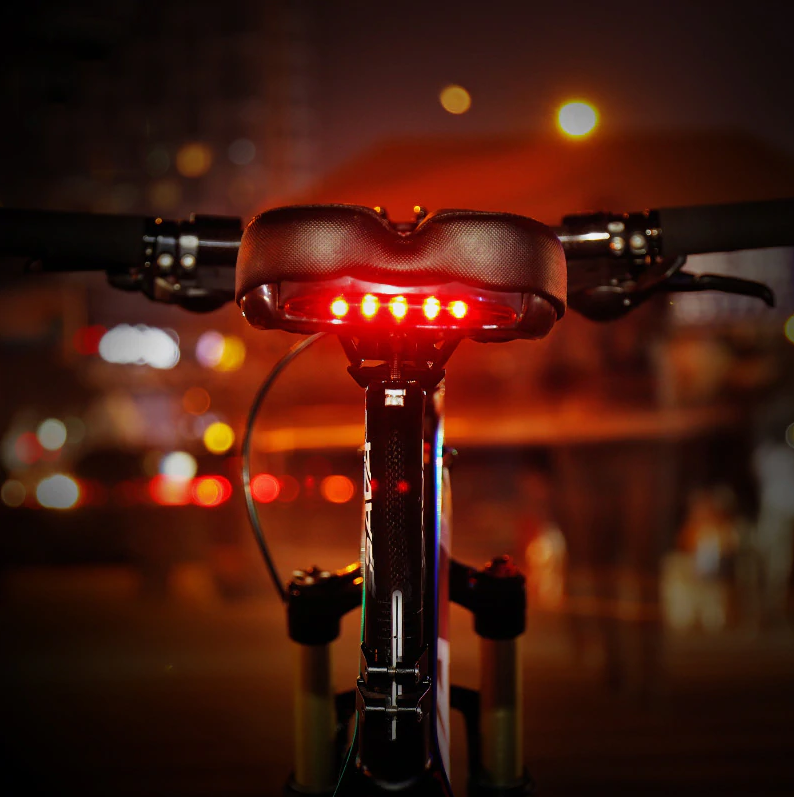 ROCKBROS Bicycle Saddle Seat Cushion with Taillight Breathable Softlou - ROCKBROSUSA