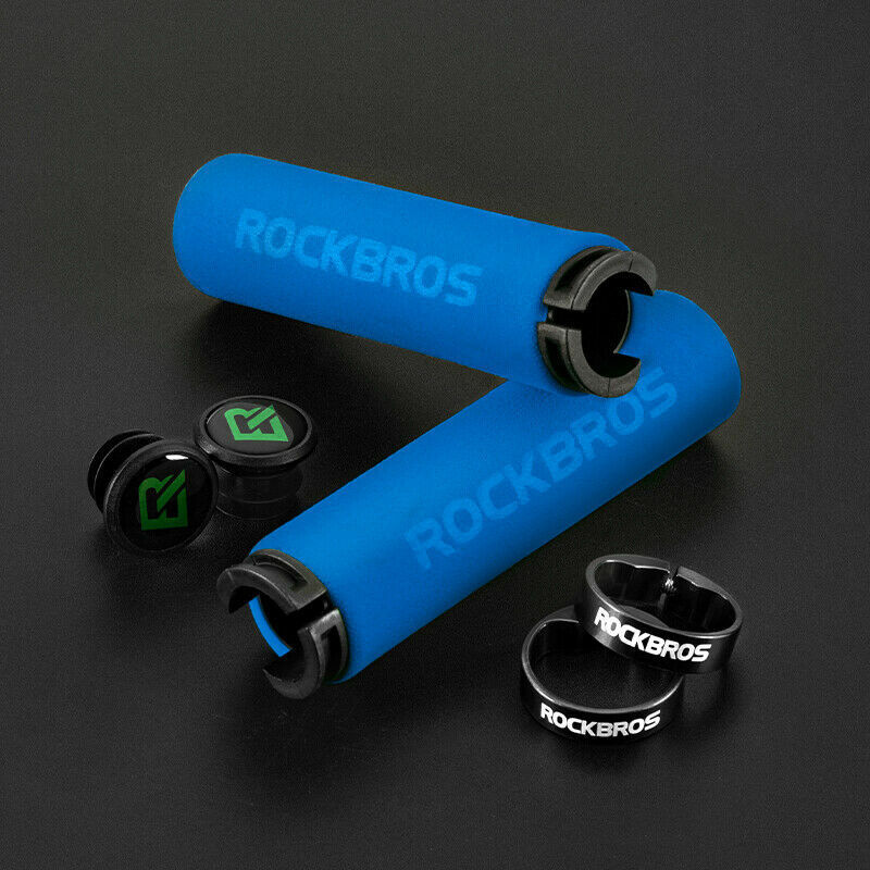 ROCKBROS Silicone Sponge Bike Handlebar Grips Soft, Anti-Skid, 13cm