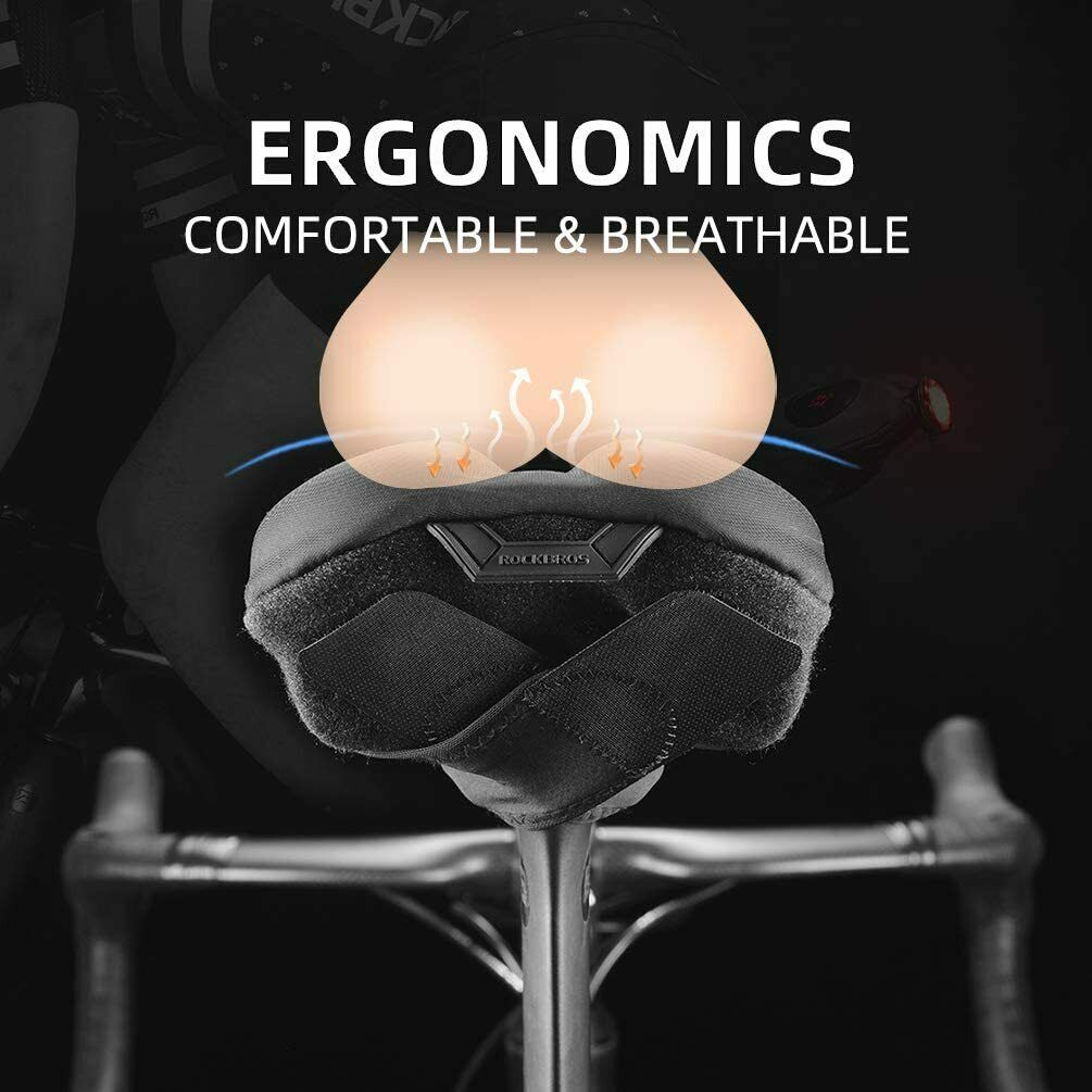 ROCKBROS Silicone Bicycle Saddle Hollow Breathable MTB Bike Seat Cushion Cover - ROCKBROSUSA