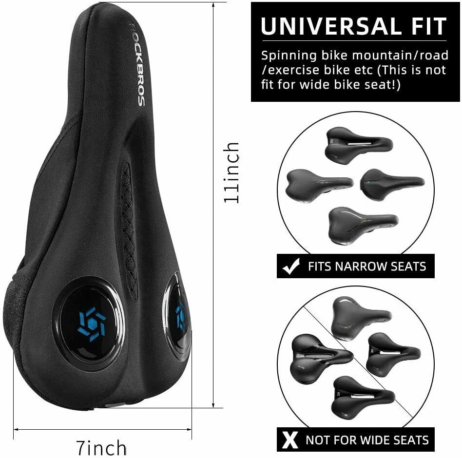 ROCKBROS Silicone Bicycle Saddle Hollow Breathable MTB Bike Seat Cushion Cover - ROCKBROSUSA