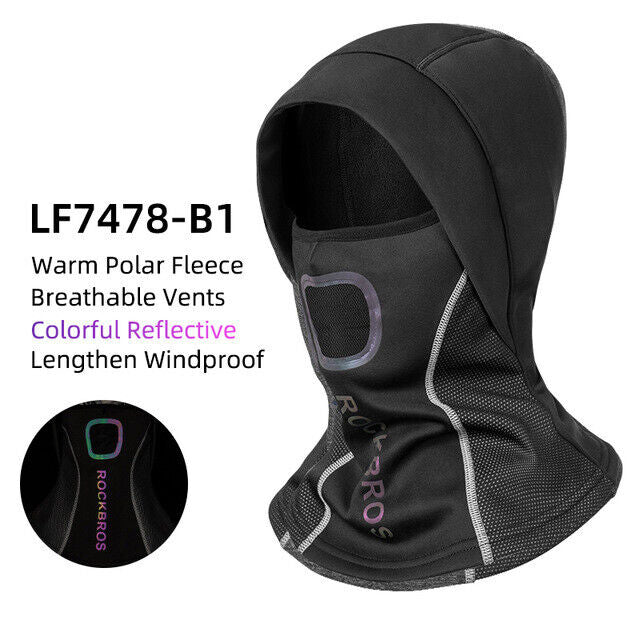 ROCKBROS Face Mask Climbing Hiking Fleece Thermal Windproof Cycling Headwear - ROCKBROSUSA