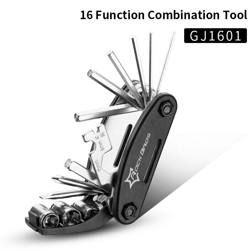 ROCKBROS 16-in-1 Portable Bike Repair Kit - Compact, Lightweight, Durable