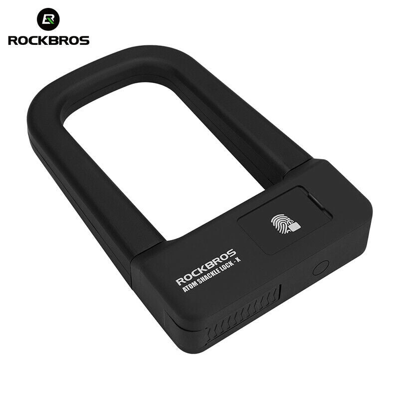 ROCKBROS Bike Lock U-shaped Fingerprint Lock Basic Lock Long Lock Body Security - ROCKBROSUSA