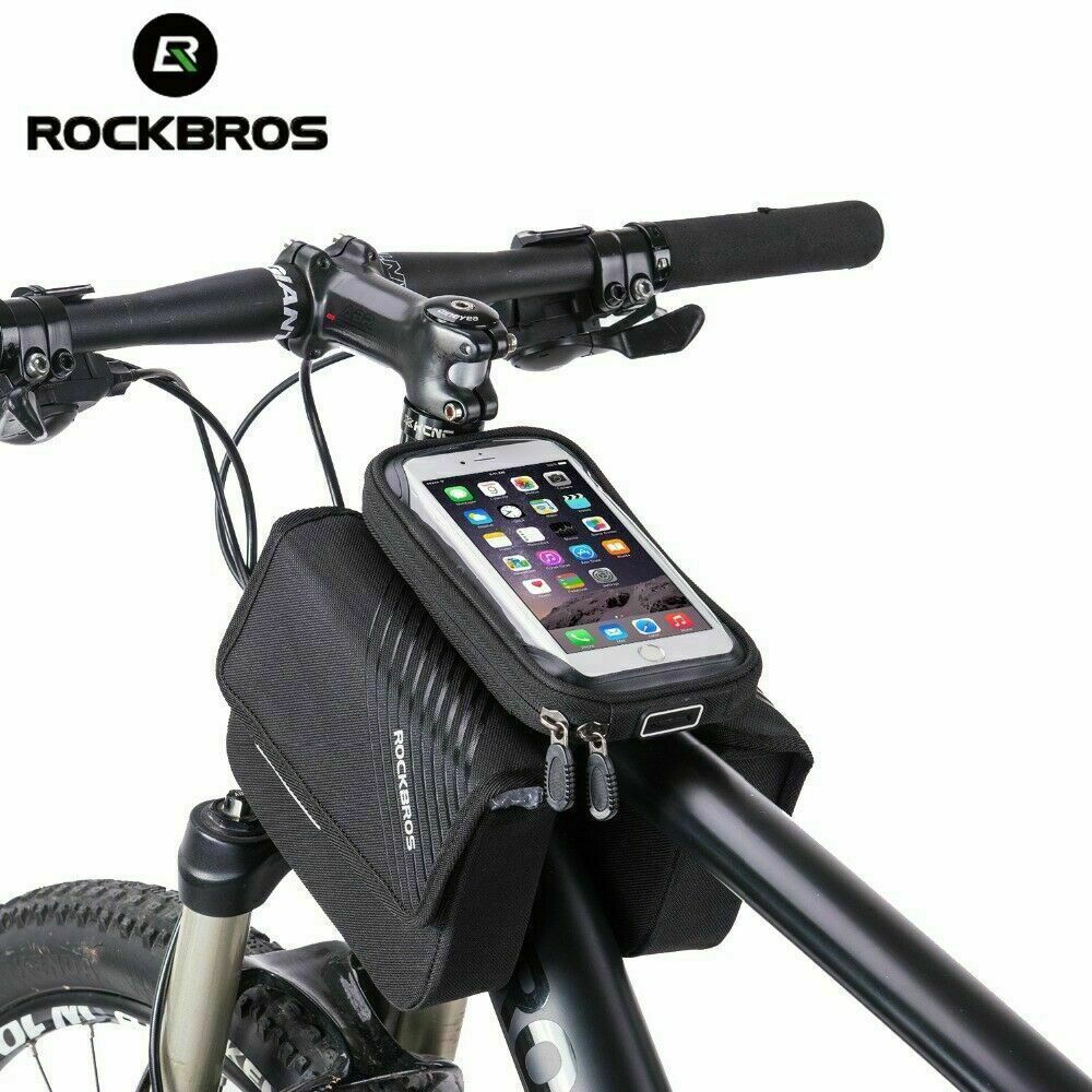 ROCKBROS 6.0" Bike Phone Holder Bag - Durable, Touchscreen, Large Capacity - ROCKBROSUSA