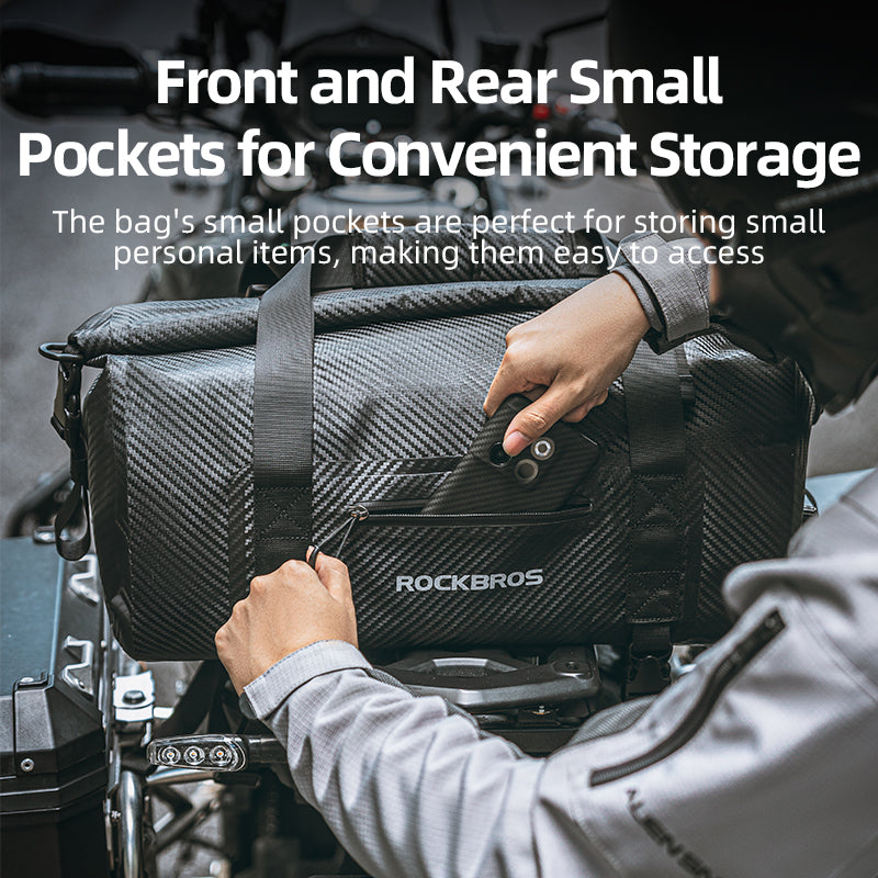 ROCKBROS Motorcycle Rear Tail Bag Saddle Bag Luggage Storage Pannier Waterproof - ROCKBROSUSA