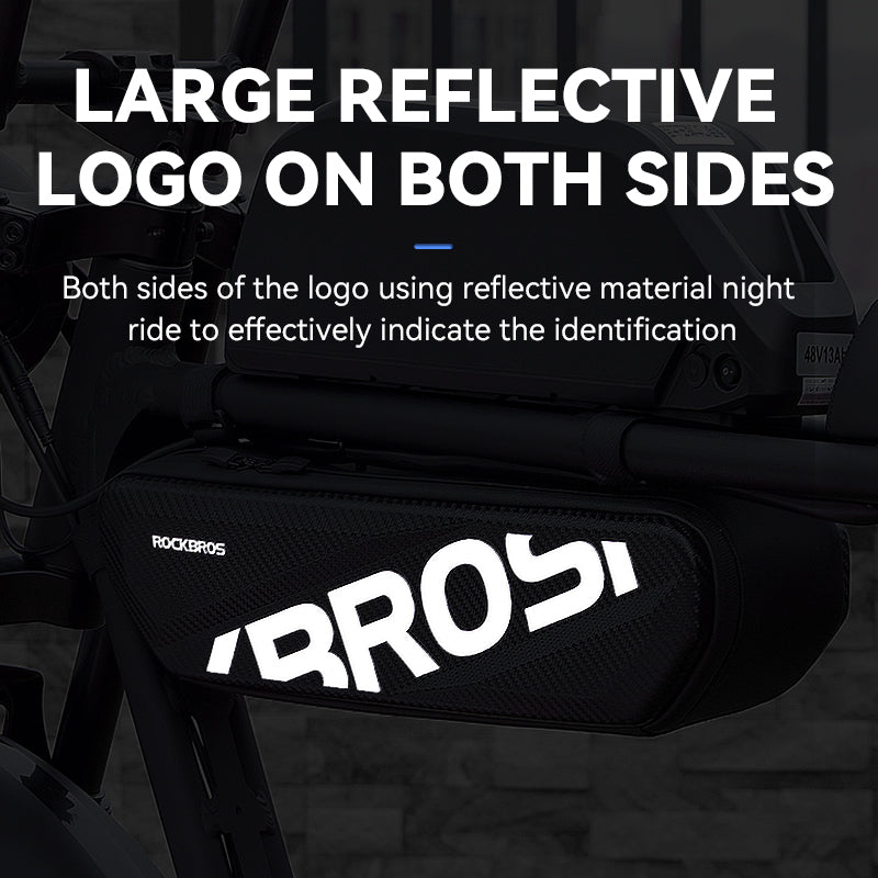 ROCKBROS E-Bike Bag top Tube Front Frame Bag Black Waterproof 4.5L Beam Storage Package - ROCKBROSUSA