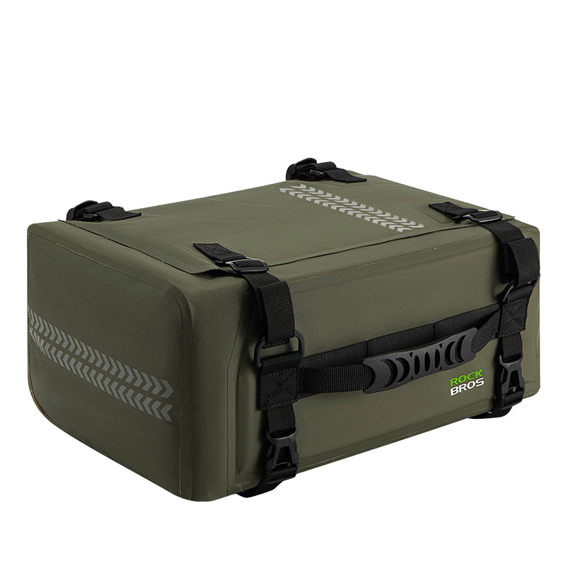 ROCKBROS Motorcycle Seat Bag Luggage Pannier Dry Bag Tail Bag Waterproof 30L Universal MotorBike Bag Army Green - ROCKBROSUSA