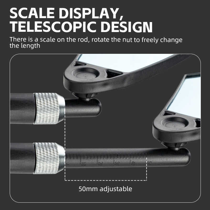 ROCKBROS Adjustable Bike Mirror Anti-Glare 360-Degree Rotation - ROCKBROSUSA