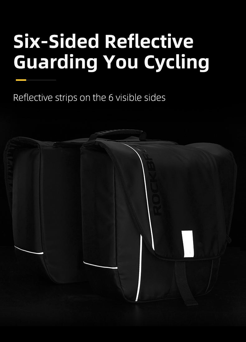 ROCKBROS Super 30-Litre Bicycle Saddlebags in Black - ROCKBROSUSA
