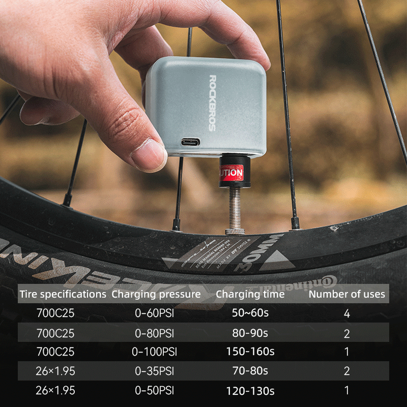 ROCKBROS Mini Electric Bike Pump - ROCKBROSUSA