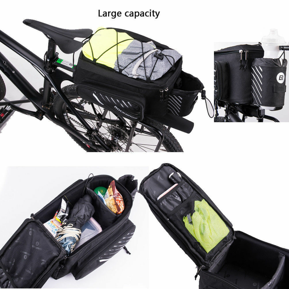 ROCKBROS Pro Bicycle Rear Rack Bag with Extra Pockets - ROCKBROSUSA