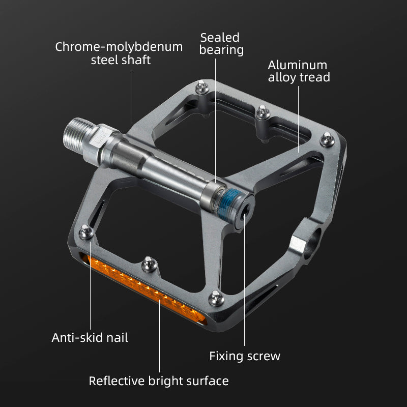 ROCKBROS Anti-Skid Aluminum Alloy Bike Pedals - Waterproof, Multiple Colors - ROCKBROSUSA