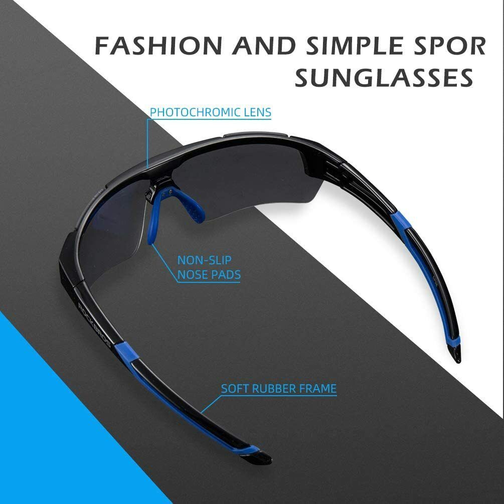 ROCKBROS Cycling Photochromic Glasses Sport Sunglassess Bike Glasses Driving Fishing UV400 Men Women - ROCKBROSUSA